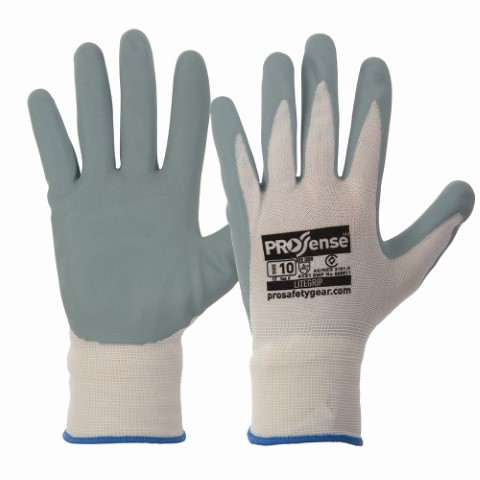 GLOVE NITRILE FOAM COATED ON NYLON LITE-GRIP EXCELLENT GRIP - MED